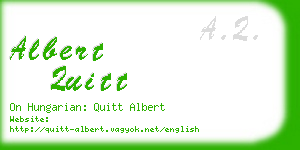 albert quitt business card